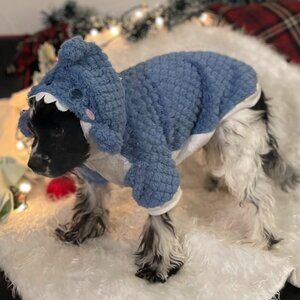 Shark Dog Coat in Super Soft and Gorgeous Peacock Blue!  NWT